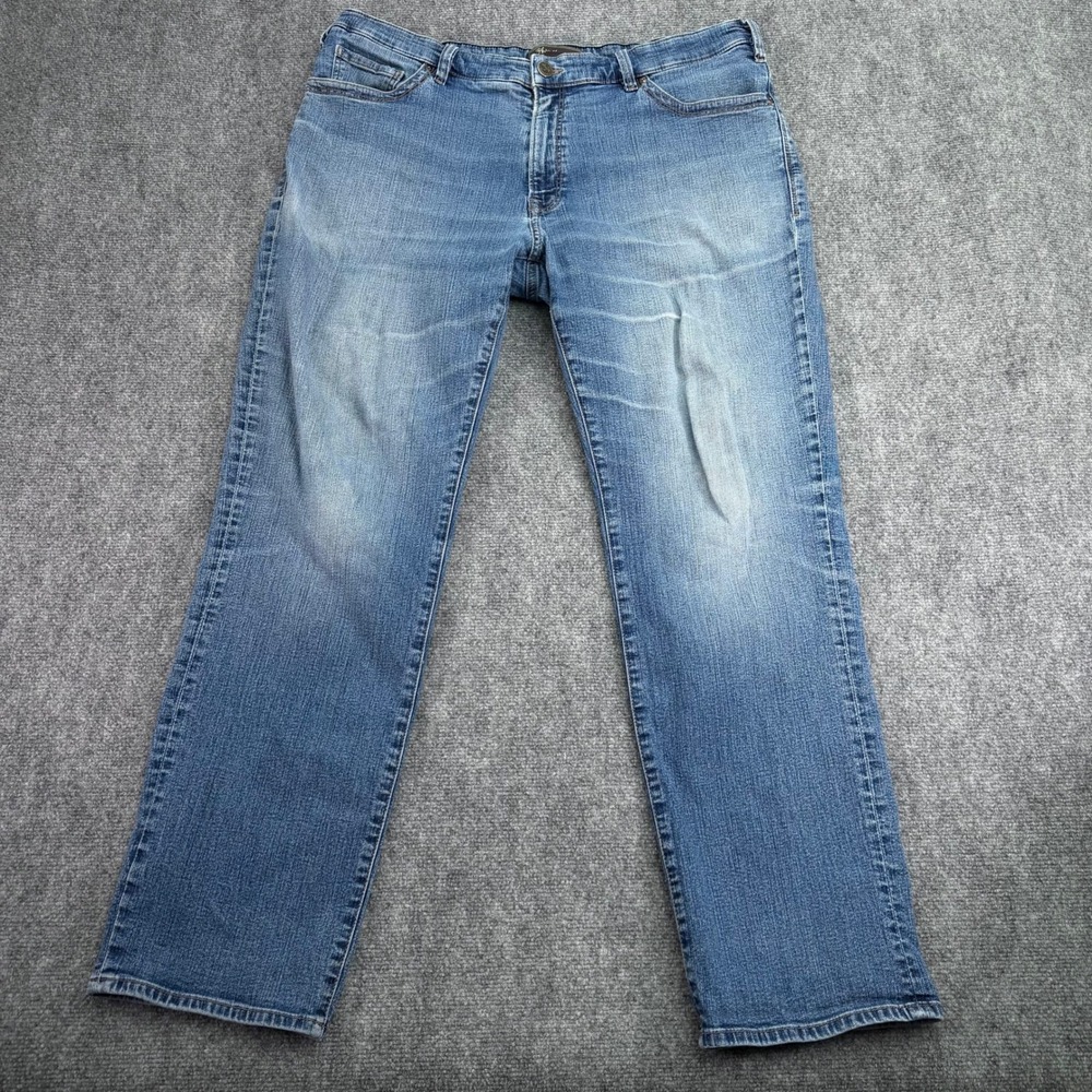 34 Heritage Charisma‎ Mens Jeans 40x31 Straight Leg Blue Stretch Distressed
